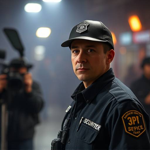 Icône du service de sécurité sur les lieux de tournage