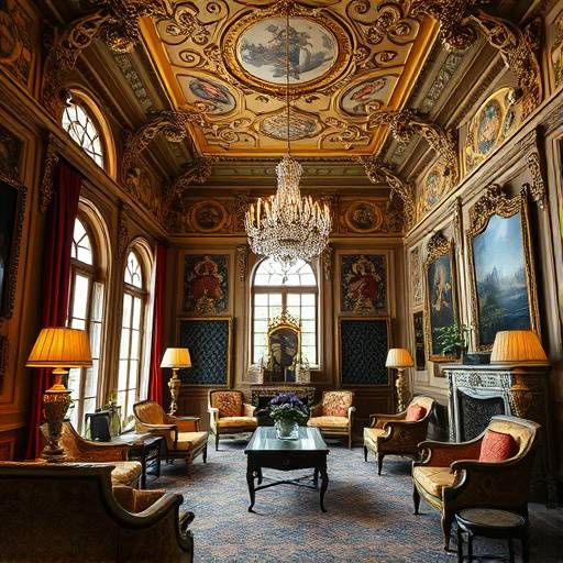 Image haute résolution de l'intérieur du Château de Valenäay, salon