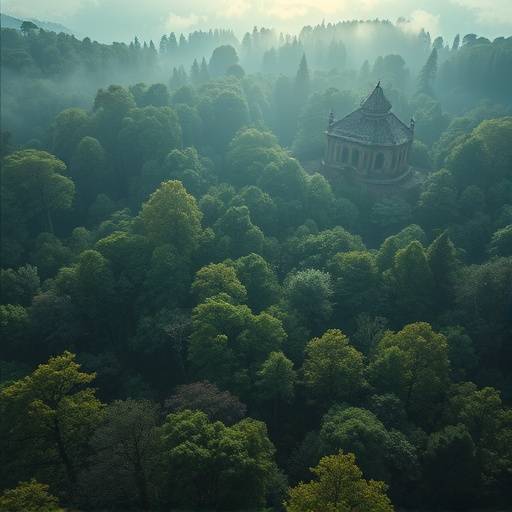 Image haute résolution de la Forêt de Brocéliande, vue d'ensemble