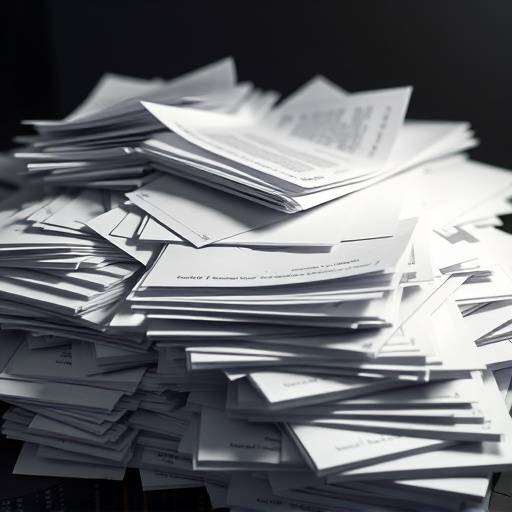 Pile de documents et formulaires pour les permis de tournage